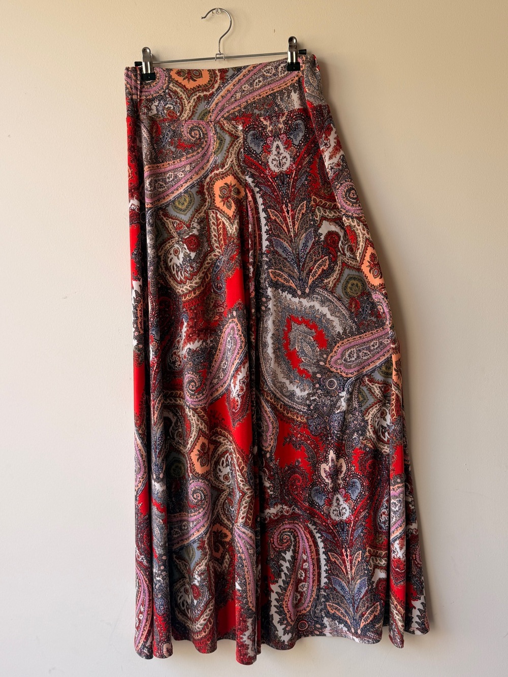 Coco Bianco Red Paisley Print Pants